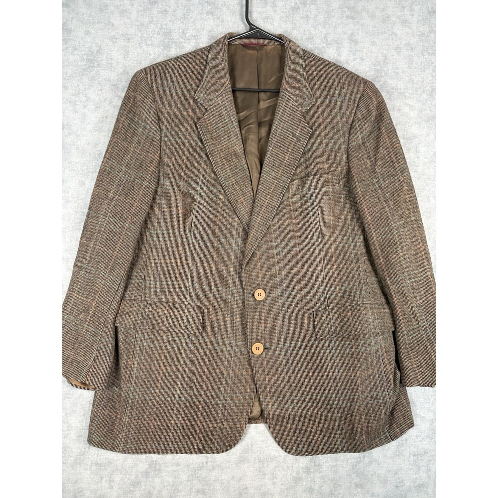 Hart Schaffner Marx Vintage Pure Virgin Wool Tweed Blazer Sport Coat Size 42L